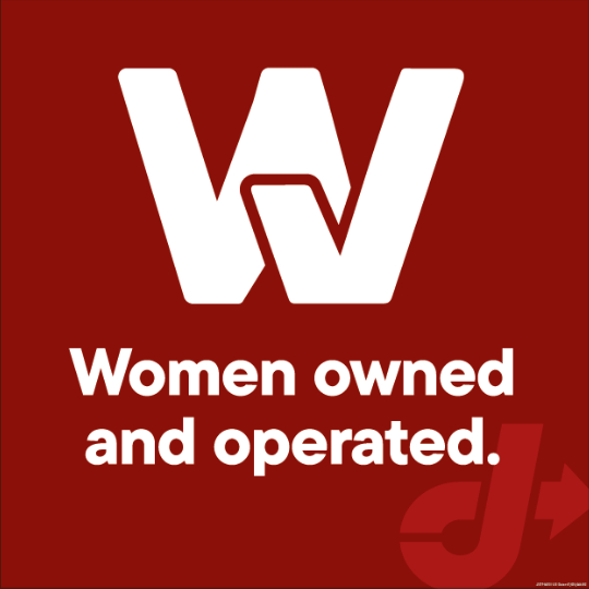 Red Dot View-Thru Decal - Woman Owned