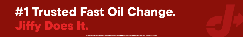 Bay Door Banner - #1 Trusted Fast Oil Change. Jiffy Does it.