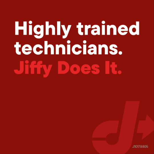 Opaque Decal - Highly trained technicians? Jiffy Does It.