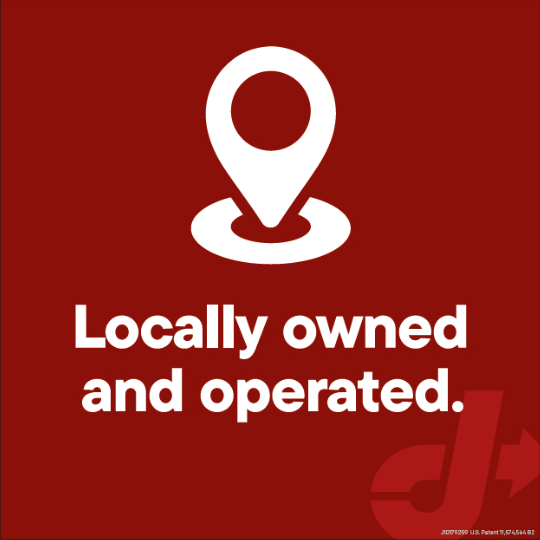 Red Dot View-Thru Decal - Locally Owned