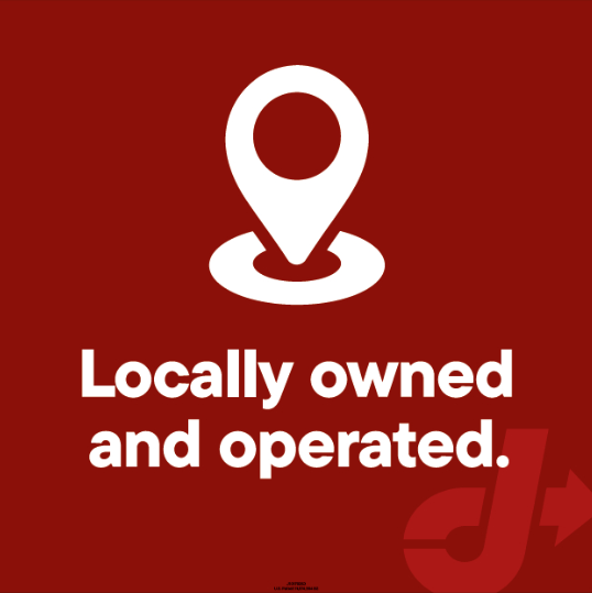 Red Dot View-Thru Decal - Locally Owned