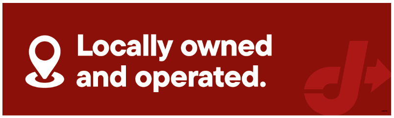 Bay Door Banner - Locally Owned