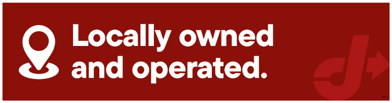 Bay Door Banner - Locally Owned