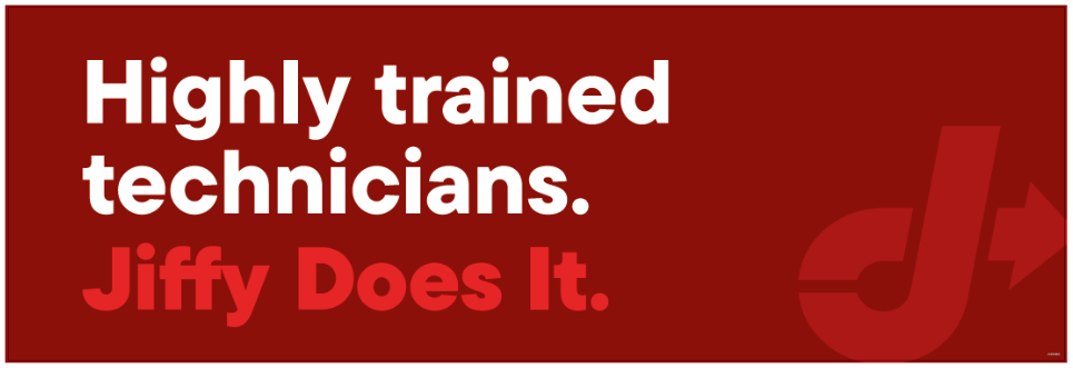 Yard Banner - Highly trained technicians? Jiffy Does It.