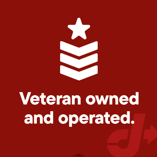Red Dot View-Thru Decal - Veteran Owned