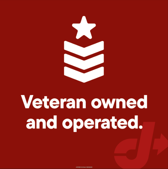 Red Dot View-Thru Decal - Veteran Owned