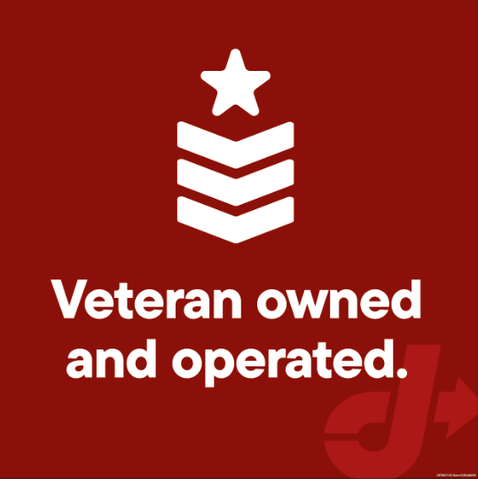 Red Dot View-Thru Decal - Veteran Owned