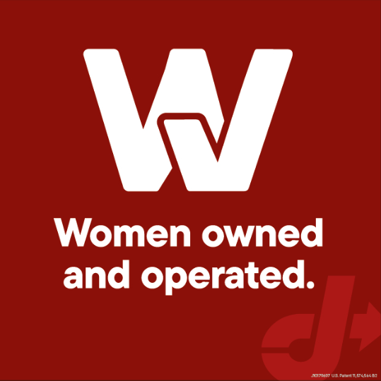Red Dot View-Thru Decal - Woman Owned