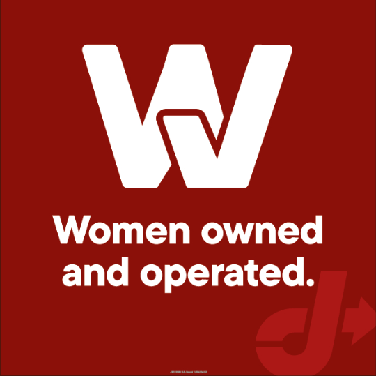 Red Dot View-Thru Decal - Woman Owned