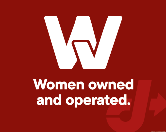 Red Dot View-Thru Decal - Woman Owned