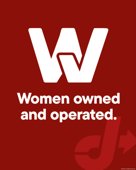 Red Dot View-Thru Decal - Woman Owned