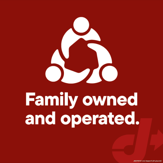 Red Dot View-Thru Decal - Family Owned