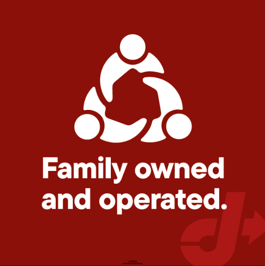 Red Dot View-Thru Decal - Family Owned