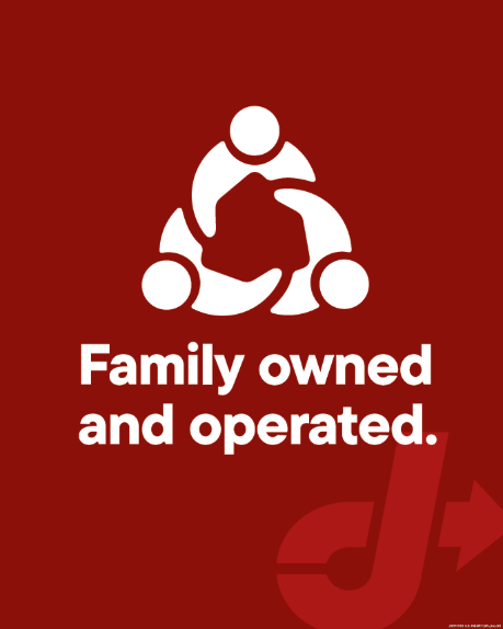 Red Dot View-Thru Decal - Family Owned