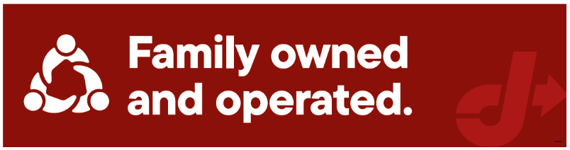 Bay Door Banner - Family Owned