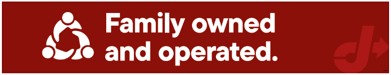 Bay Door Banner - Family Owned