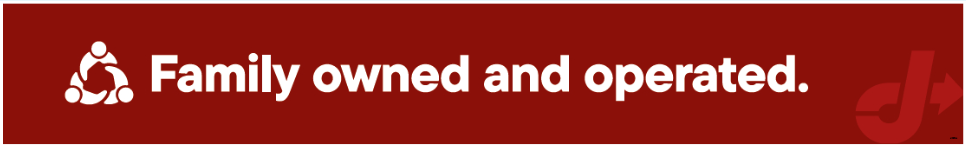 Bay Door Banner - Family Owned